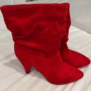 Call It Spring Red Heeled Slouch Boots